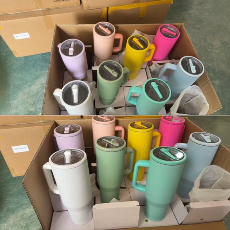 HydroJug Shaped 40oz Macaron Colored Blank Sublimation Quencher Tumblers With 100% Leak-Proof Lids -CNLCA
