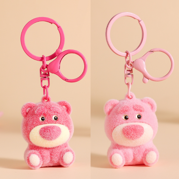 Cute Labubu Strawberry Bear Tumbler Keychain-CNLCA