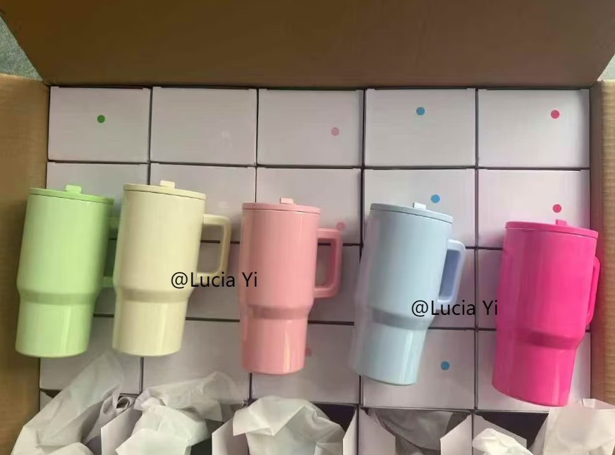20oz White Candy Colored Blank Sublimation School Kids Tumbler With Leak Proof Lid-CNLCA