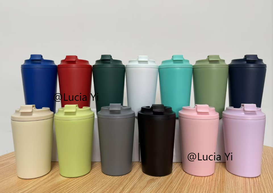 12oz 360ml Stainless Steel Graduated Coffee Tumbler Milk Cup for Men and Women-CNLCA