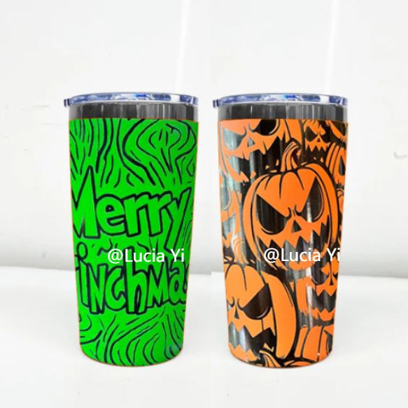 🖤🖤20oz Powder Coated Black Plated Underneath Yeti Style Tumbler Mug For Laser Engrave-CNLCA