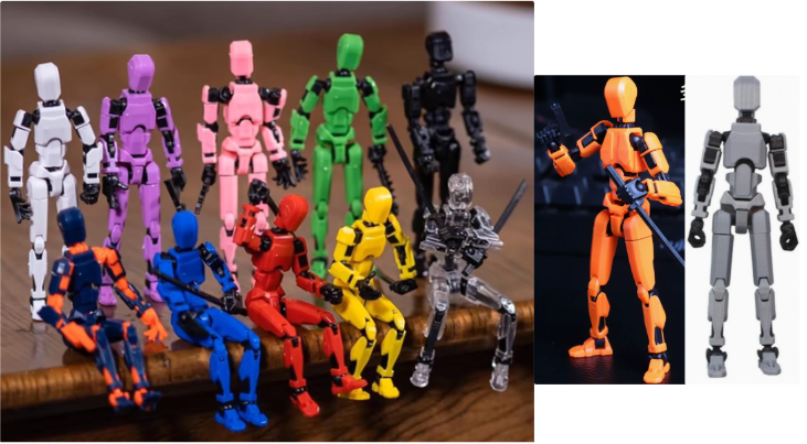 Dummy 13 Lucky 13 Style Articulated Robot Figure Toys Versatile Doll 3D Printed Multi-Joint Movable Mannequin Creative Decompression Toy for Adults & Kids-CNLCA