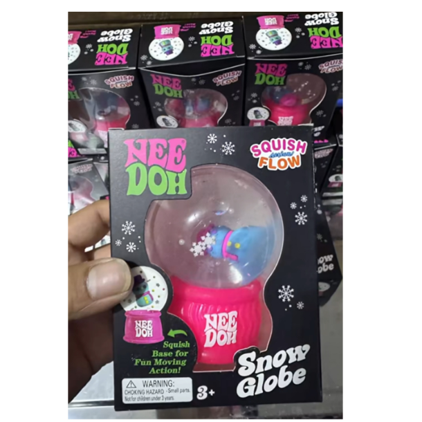 Needoh Style Snow Globe Squishy Toy Stress Relief Squeeze Fidget Toys with Light-CNLCA