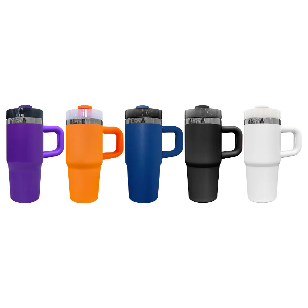 14oz Black Mirror Underneath Orange Color Powder Coating Kids Baby Tumblers for Laser Engrave-CNLCA