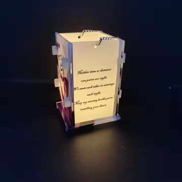 Pumpkin Graduation Cap Sublimation Acrylic Decoration Lantern Memorial Sublimation Halloween Candy Box Lantern with LED Candle-CNLCA