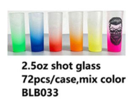 2.5oz Blank Sublimation Ombre Shot Glasses Mini Shot Glass Can-CNLCA