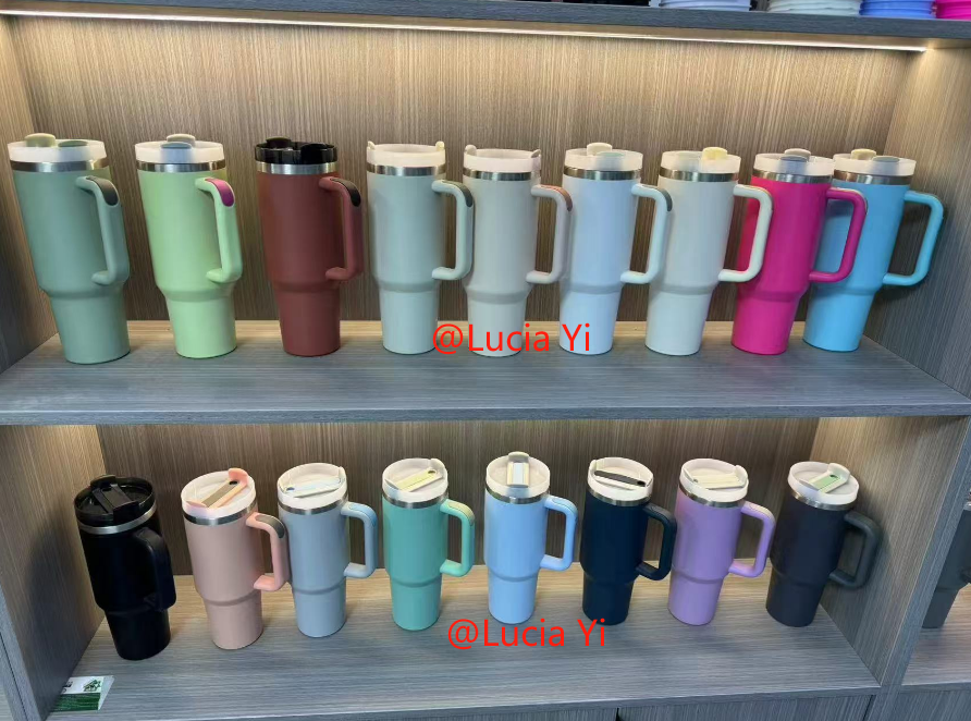 30oz Stanley Style Powder Coated Tumblers With Handle 20pc/case-CNLCA