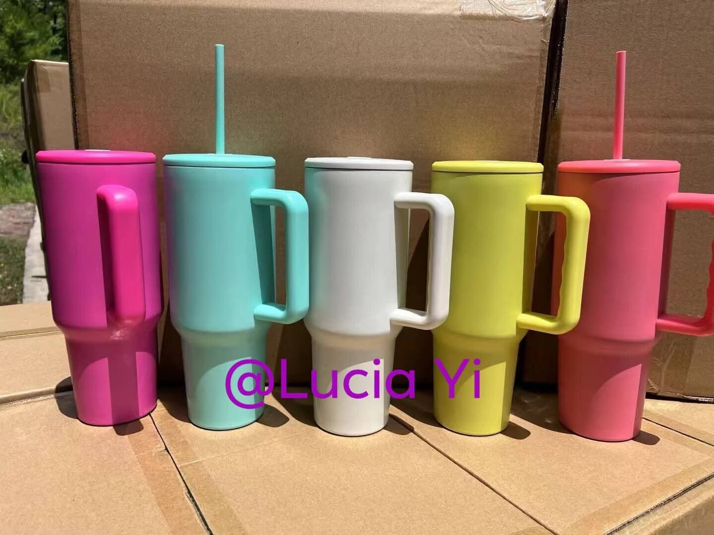 40oz H3.0 Blanks Sublimation Travel Mug Tumbler With Handle Sold by Case 40WHTH3002-USLCA