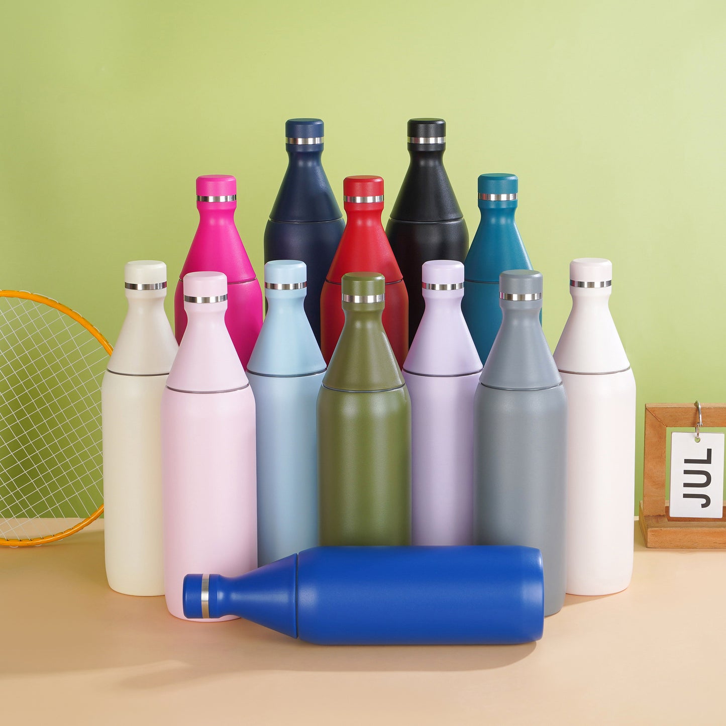 20oz Powder Coated Insulated Bowling Ball Cup Stainless Steel Sports Stanley Style Water Bottle for Laser Engraving-CNLCA