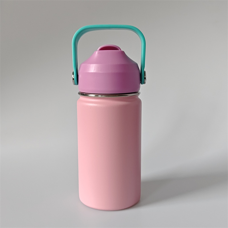 12oz Powder Coated Flip Straw Lids Tumbler Bottle For Laser Engraving-CNLCA