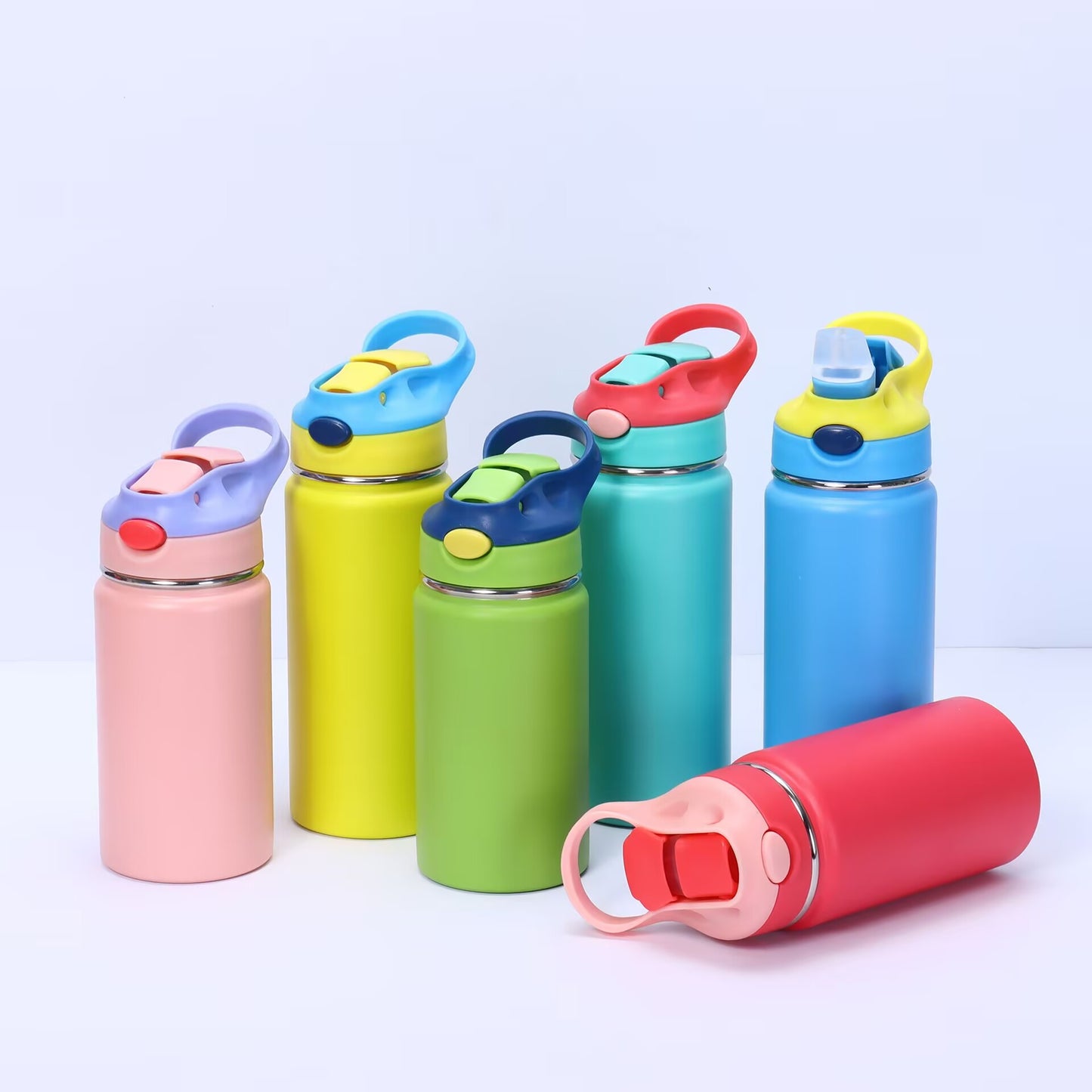 12oz Powder Coated Kids Tumblers Water Bottle for Laser Engraving-CNLCA