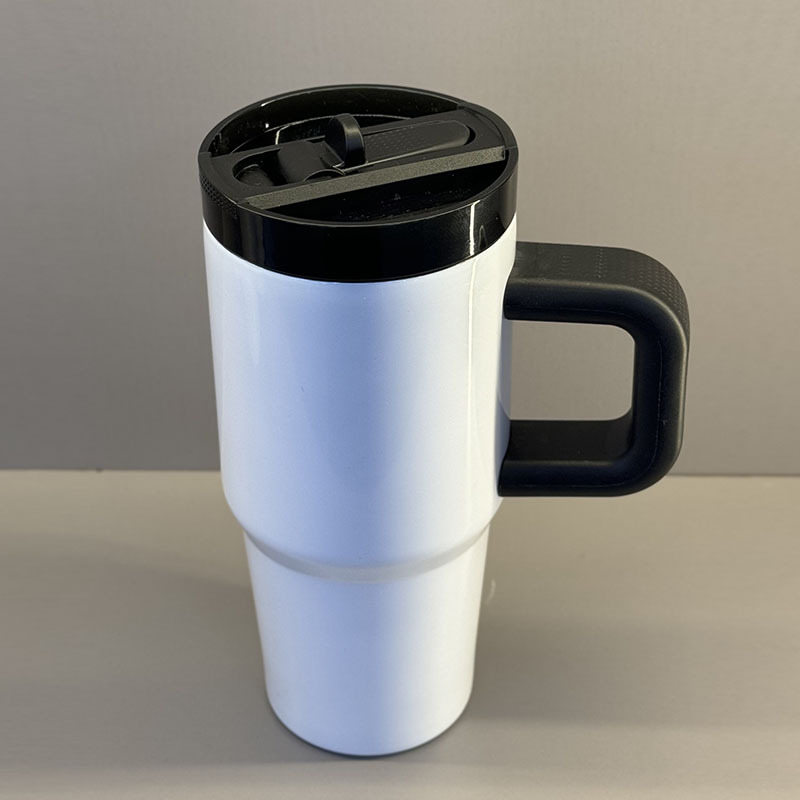 14oz White Blank Sublimation School Kids Tumbler with Leak Proof Lid & Color Handle-CNLCA