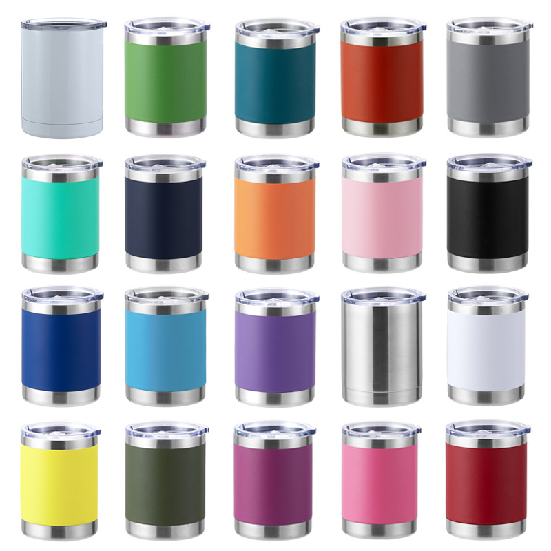 12oz Muti Colors Powder Coated Stainless Steel Tumbler Mug Cup For Laser Engrave-CNLCA
