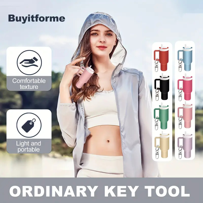 40oz Stanley Style Tumbler Shaped Keychain Tumbler Accessories Keyring-CNLCA