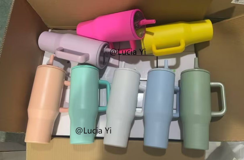 HydroJug Shaped 40oz Macaron Colored Blank Sublimation Quencher Tumblers With 100% Leak-Proof Lids -CNLCA
