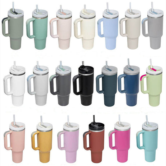 H2.0 40oz Stanley Style Powder Coated Tumblers Travel Mug With Handle-CNLCA