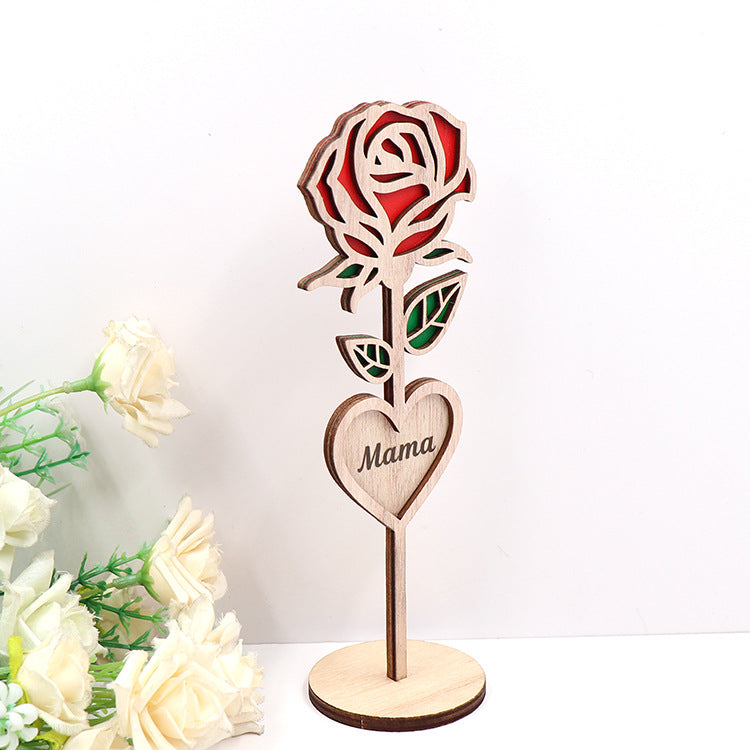 Wood Mama Rose For Mother's Day-CNLCA