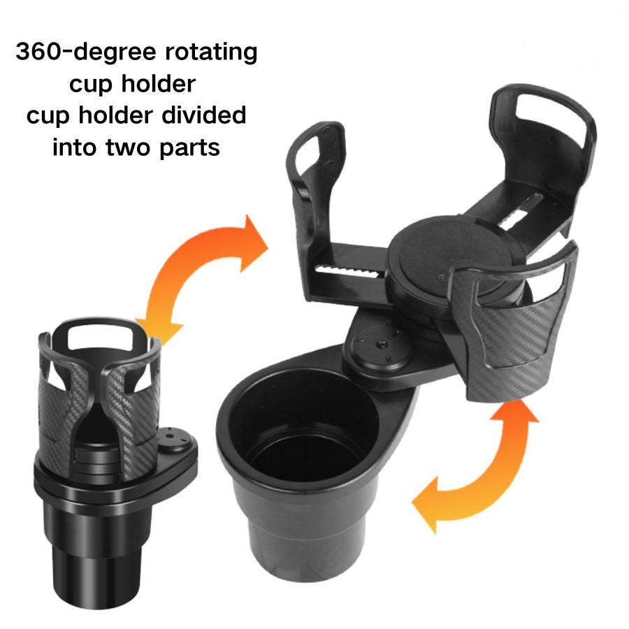 Multi-functional Rotating Car Center Console Beverage Rack Tumbler Car Cup Holder Expander Adapter (Adjustable)-Fits 32/40 oz Tumbler-CNLCA