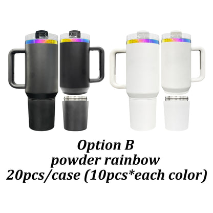 40oz Rainbow Underlayer Quencher Tumbler With Snack Storage Compartment -CNLCA