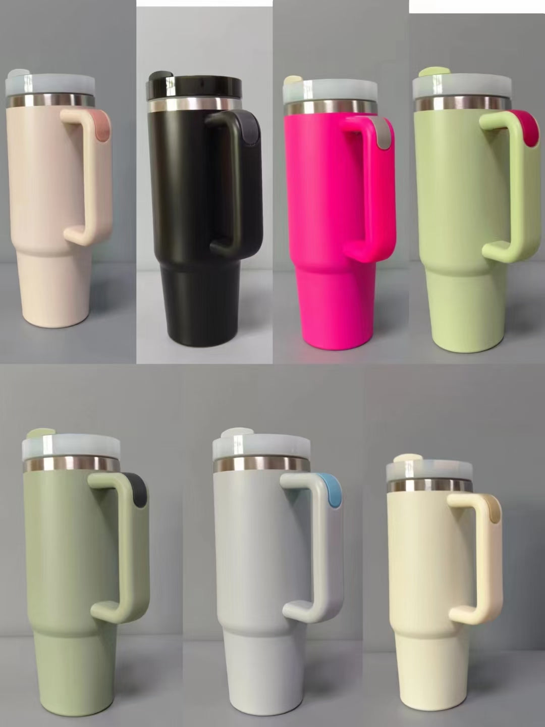 30oz Stanley Style Powder Coated Tumblers With Handle 20pc/case-CNLCA