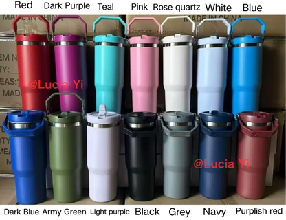 20oz 30oz Colorful Powder Coated Kids Flip Straw Tumbler Water Bottle For Laser-CNLCA