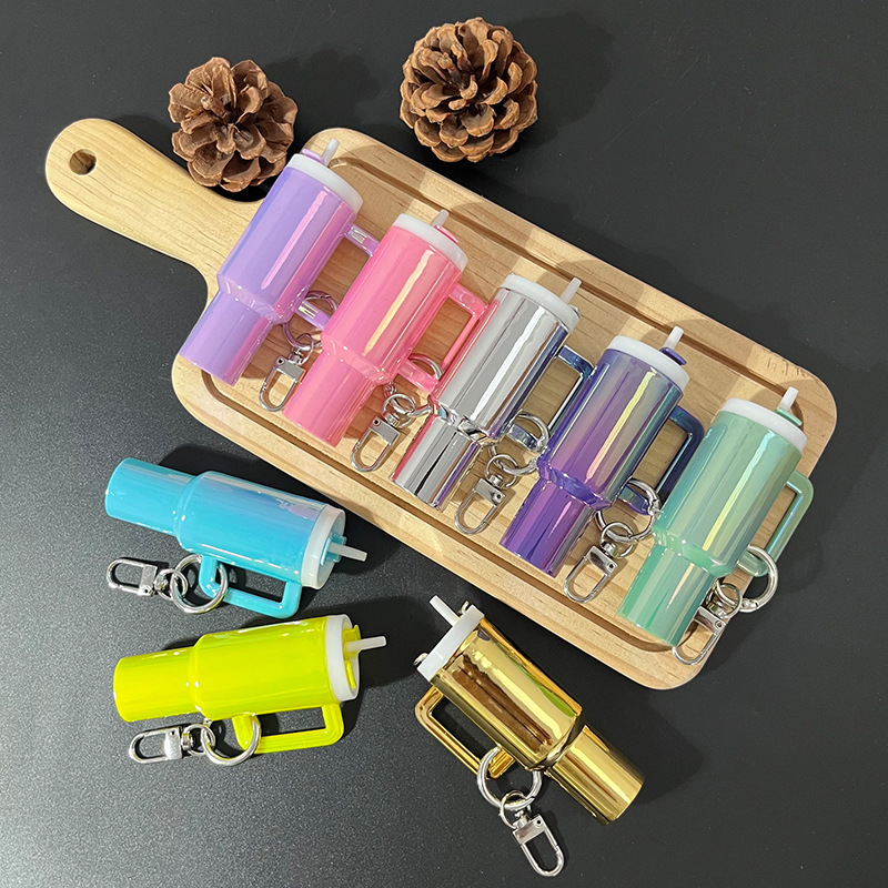 40oz Stanley Style Tumbler Shaped Ombre Colors Keychain Tumbler Accessories-CNLCA