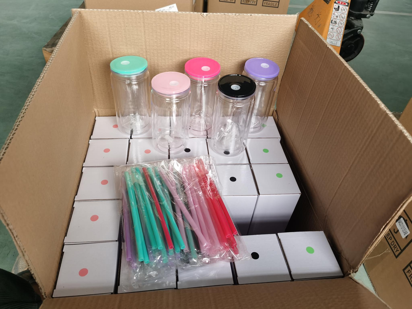 12oz Double Wall Snow Globe Plastic Can-CNLCA