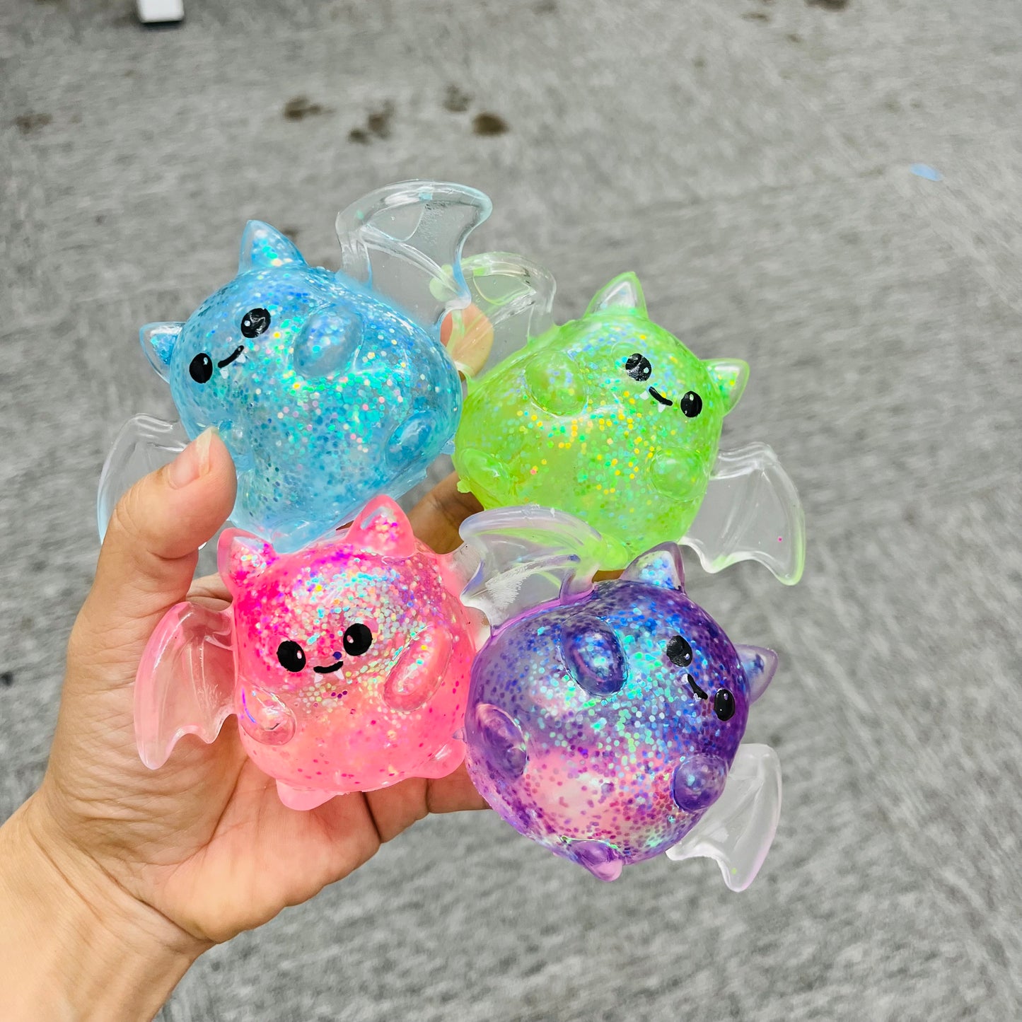 Needoh Style Maltose Filled Halloween Pumpkin Bat Ghost Squishy Slow Rising Squeeze Fidget Toy Stress Relief Sensory Play Gift-CNLCA
