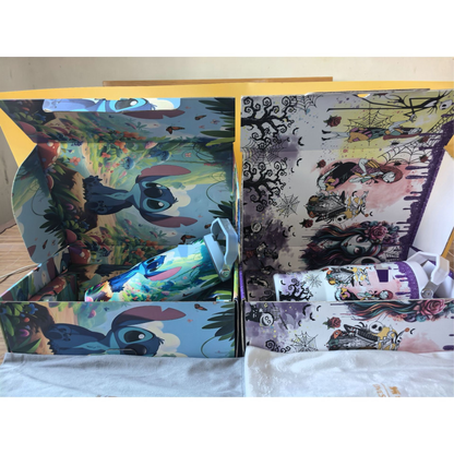 30oz Glow in the Dark Halloween/Stitch Design Stainess Steel Stanley Style Flip Straw Tumbler-CNLCA