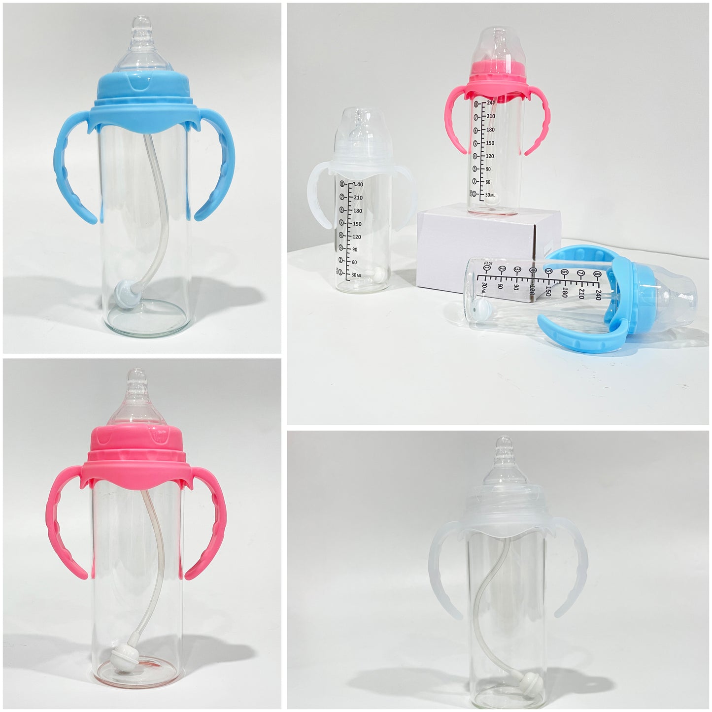 12oz Blank Sublimation Baby Milk Bottle Glass Feeding Bottle-USLCA