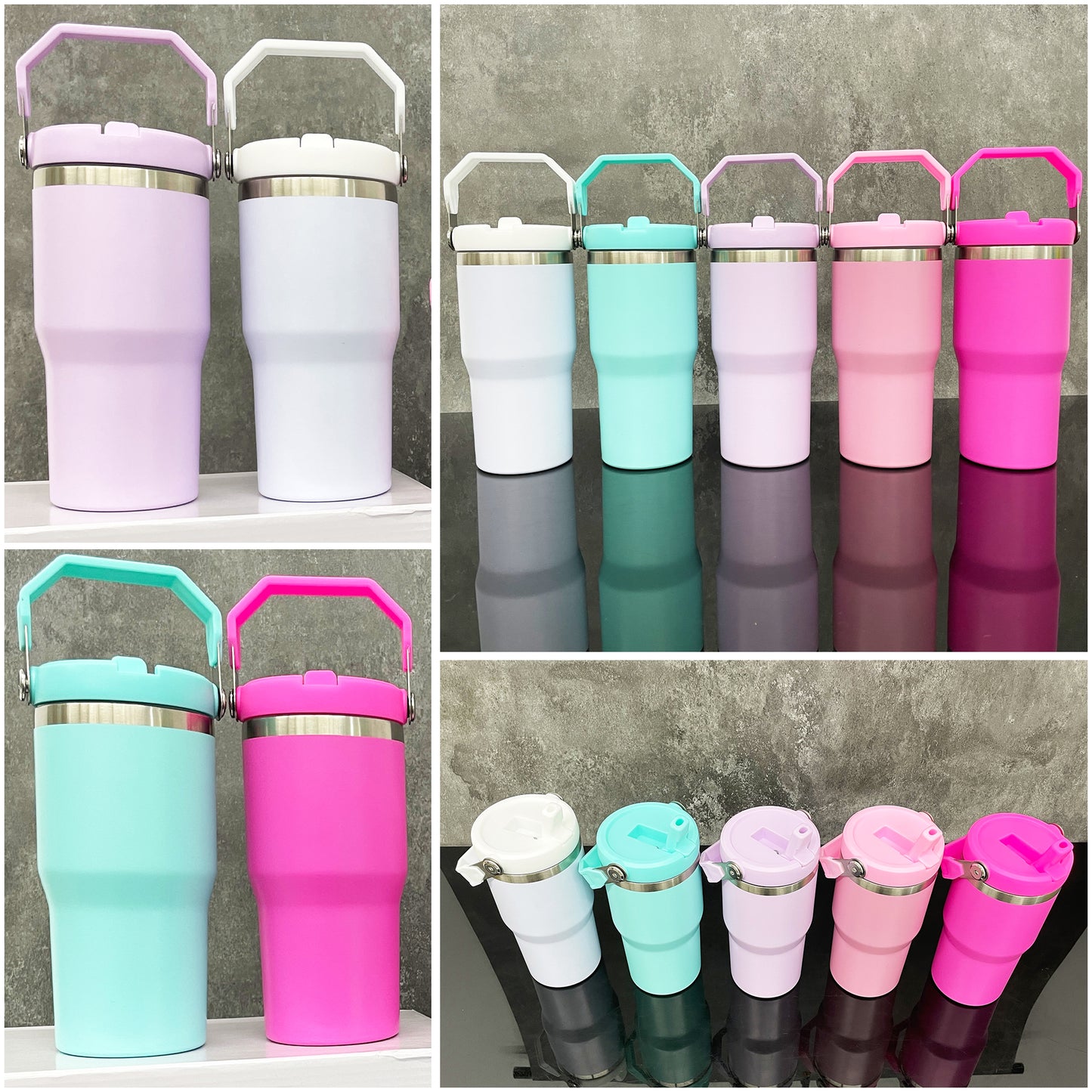 20oz Macaron Color Matte Sublimation School Kids Flip Staw Tumbler Water Bottle-CNLCA