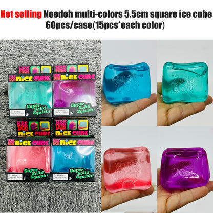 Nice Cube Super Solid Squish Fidget Toy 5.5cm Water Cube Stress Relief Squeeze Sensory Toy for Kids Adults-CNLCA