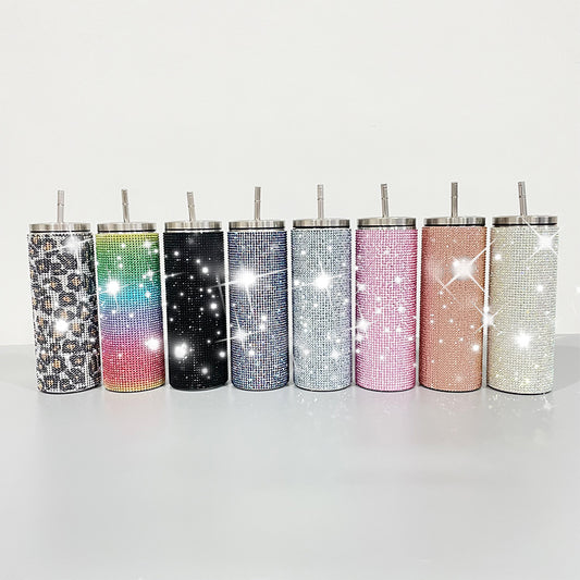 20oz Colorful Bling Rhinestone Straight Tumbler-CNLCA