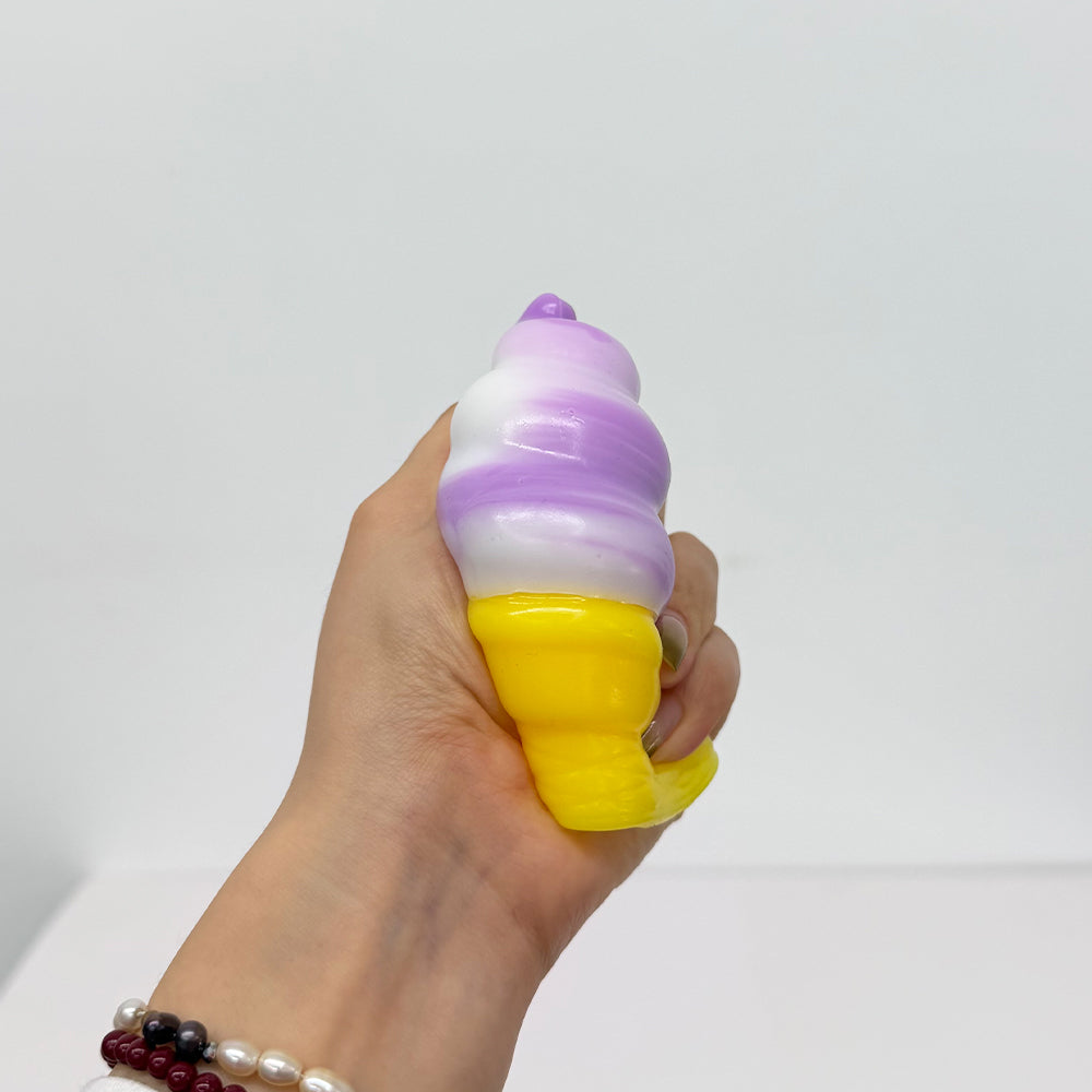 72Pack TPR Ice Cream Cone Squishy Toy Soft Squeeze Stress Relief Fidget Toy for Kids-CNLCA