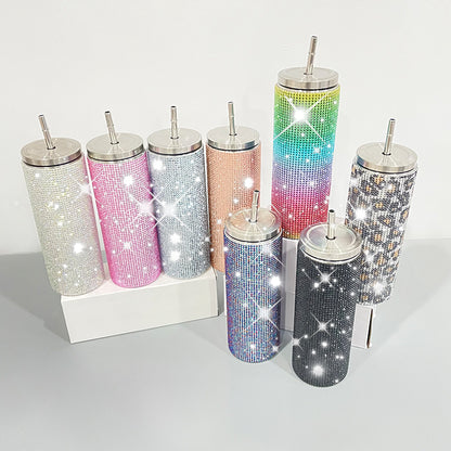 20oz Colorful Bling Rhinestone Straight Tumbler-CNLCA