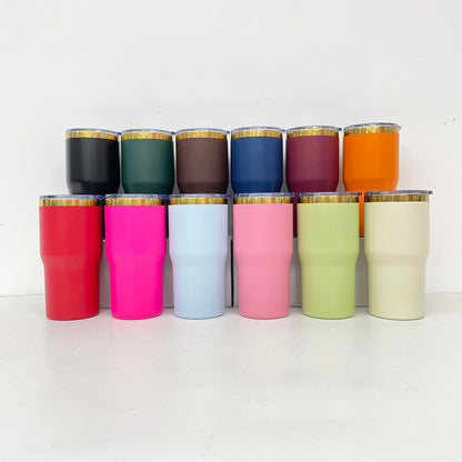 20oz Gold Plated Car Tumbler Travel Coffee Mug for Laser Engraving with Leakproof Slide Lid-CNLCA