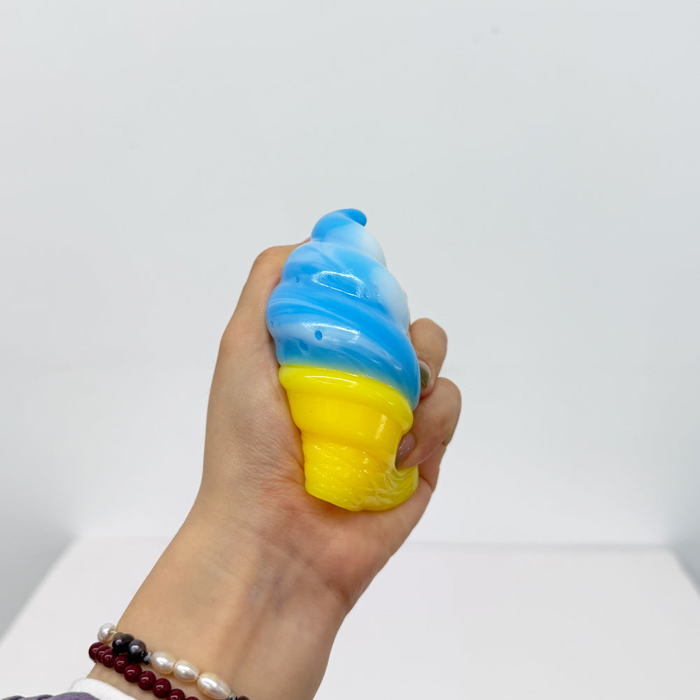 72Pack TPR Ice Cream Cone Squishy Toy Soft Squeeze Stress Relief Fidget Toy for Kids-CNLCA