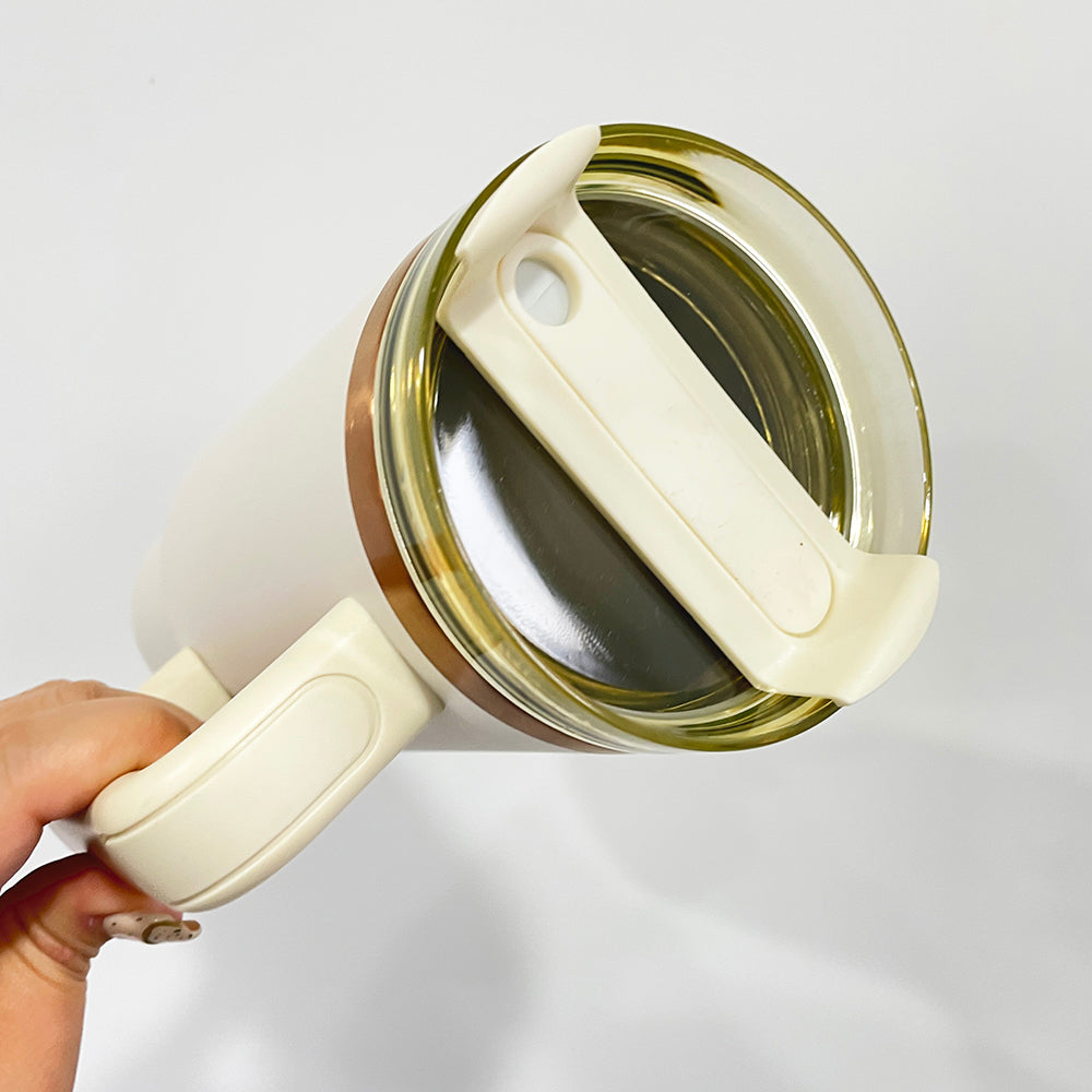 40oz H2.0 Stanley Style Cream Color Copper Plated Quencher Tumbler for Laser Engraving-USLCA