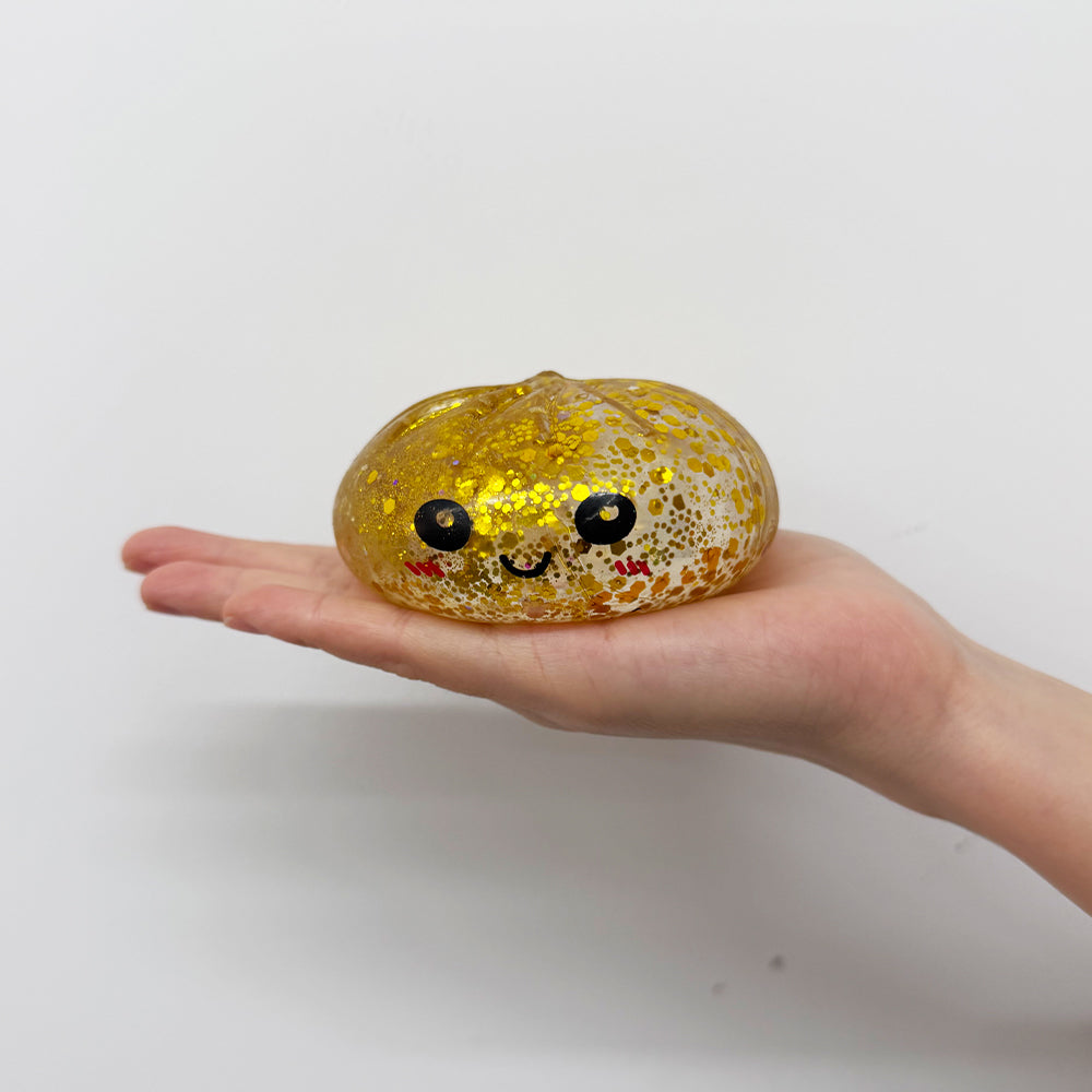 8.5cm Realistic Maltose Sugar Steamed Bun Glitter Dumpling Squishiy Slow Rising Stress Relief Fidget Toy-CNLCA