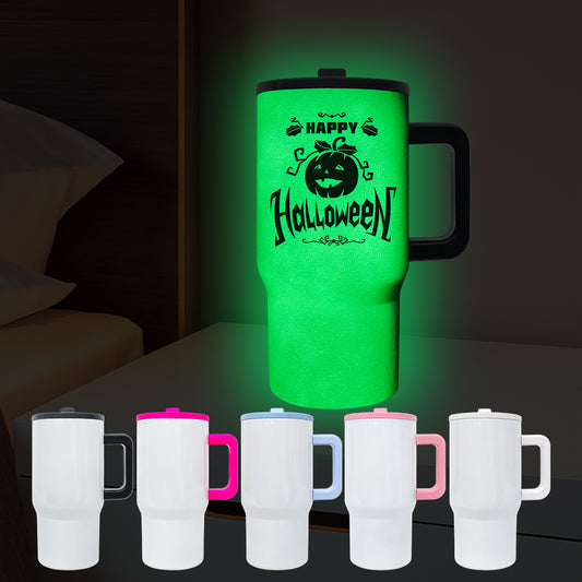 20oz White Blank Sublimation Glow In Dark School Kids Tumbler With Leak Proof Lid-CNLCA