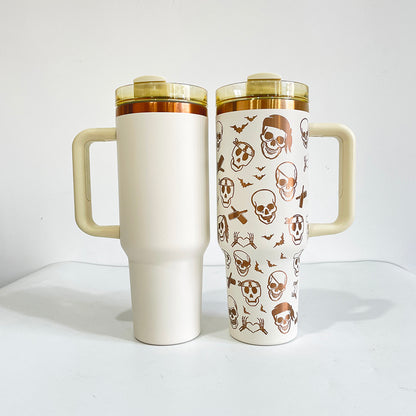 4Pack/8Pack/12Pack 40oz H2.0 Stanley Style Cream Color Copper Plated Quencher Tumbler for Laser Engraving-USLCA