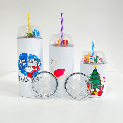 USA Warehouse 10oz 20oz 22oz Blank Sublimation Tumblers with DIY Dome Lid And Slide Lid -USLCA