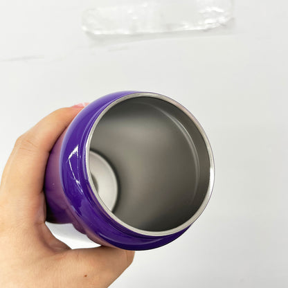 Blank Sublimation Halloween Purple Black 16oz Stainless Steel Can Tumbler-CNLCA