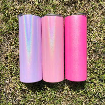 20oz Blank Sublimation Shimmer Sparkly Glitter Straight Tumbler- USLCA