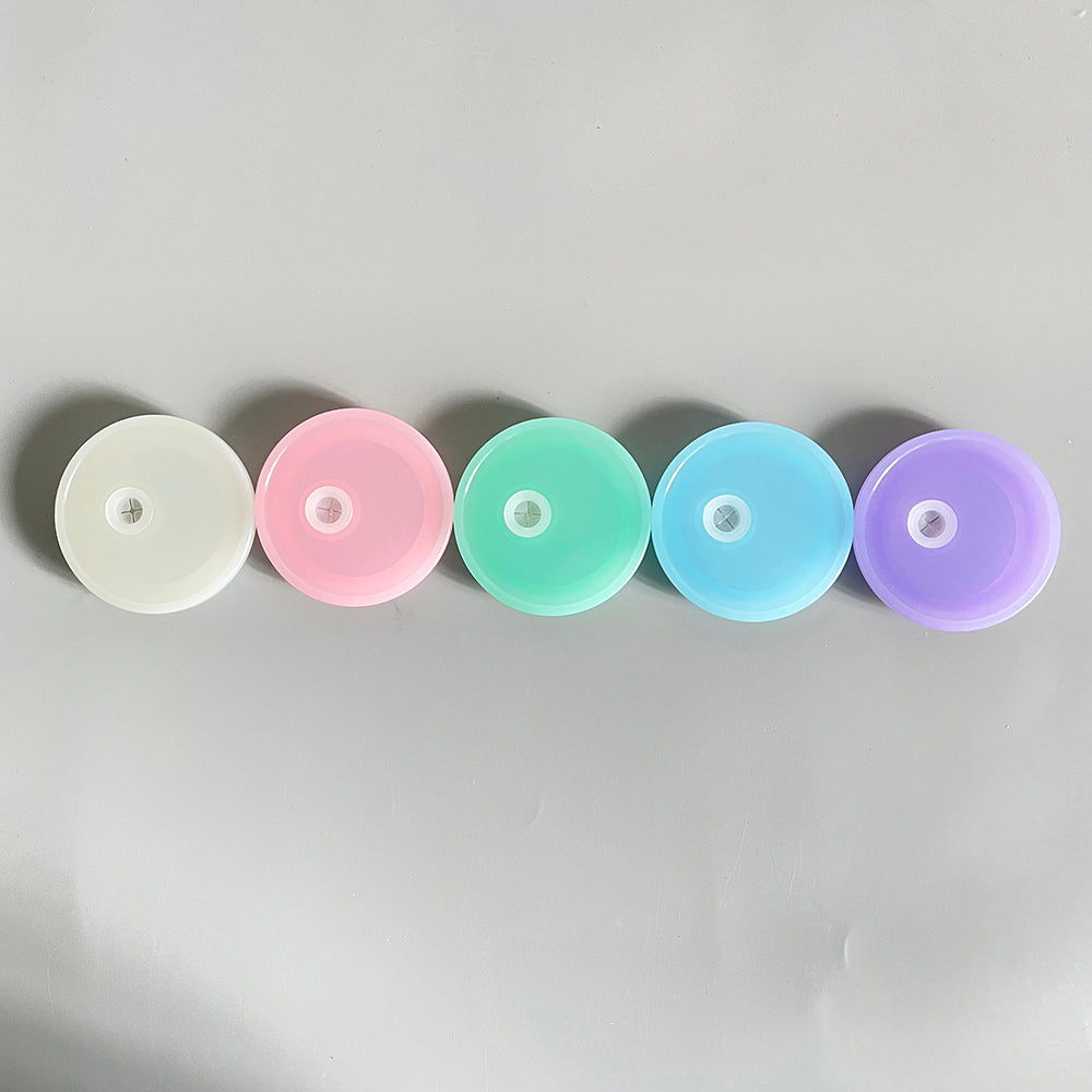 Multicolour Glass Can Plastic Acrylic Lids Sold By Case -USLCA