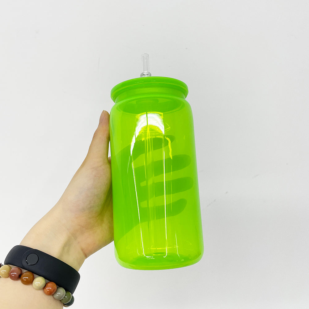 16oz Can Shaped Neon Colored Plastic Can -CNLCA