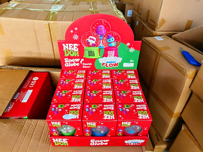 60Pack Needoh Style Squishmas Squish Flow Snow Globe Squishy Toy Stress Relief Squeeze Fidget Toys with Light-CNLCA