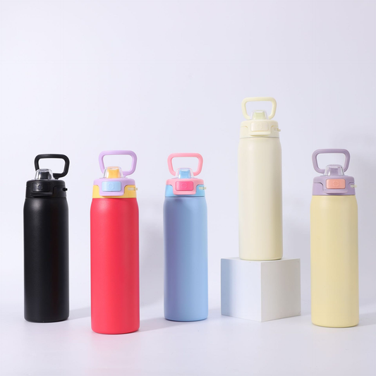 22oz 650ml Handle Bouncing Lid Fashion Sports Stainless Steel Insulated Owala Style Water Bottle Tumbler for Laser Engrave-CNLCA