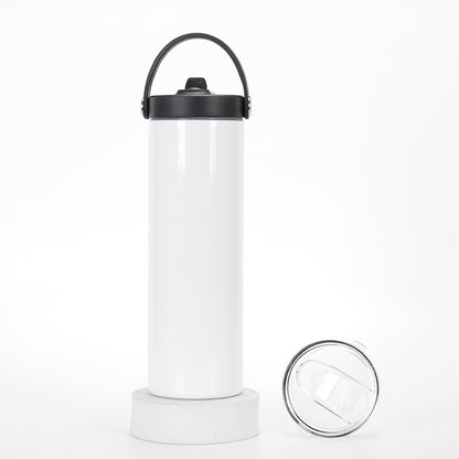 20oz White Blank Sublimation Skinny Straight Tumbler With Dual 2 Lids-CNLCA