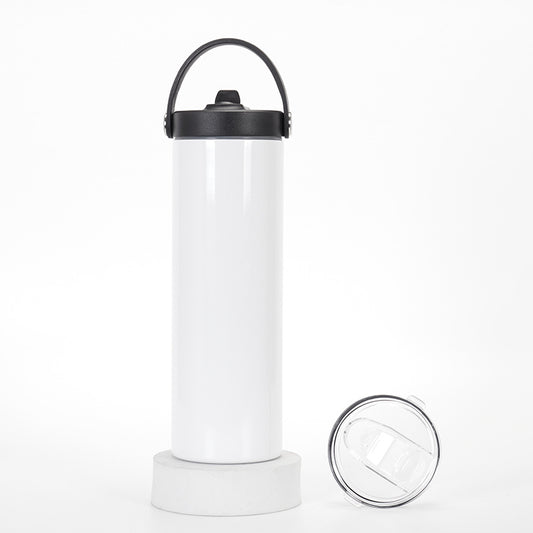 20oz White Blank Sublimation Skinny Straight Tumbler With Dual 2 Lids-CNLCA